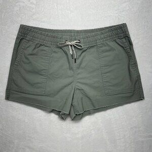 VUORI Vintage Ripstop Women's Shorts In Eucalyptus Size M Organic Cotton Pockets